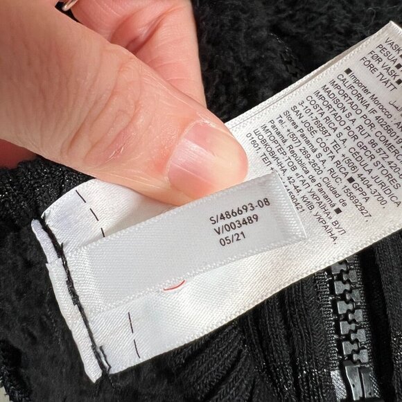 Athleta Tugga Sherpa Fleece Jacket Size 1X Black Bomber Athletic Travel Active - Picture 12 of 12